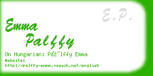 emma palffy business card